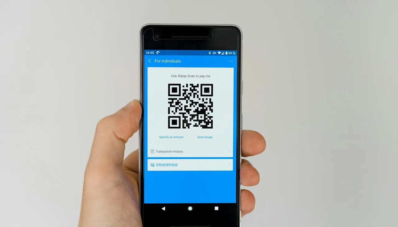 Lístek s QR kódem zobrazený na vašem telefonu