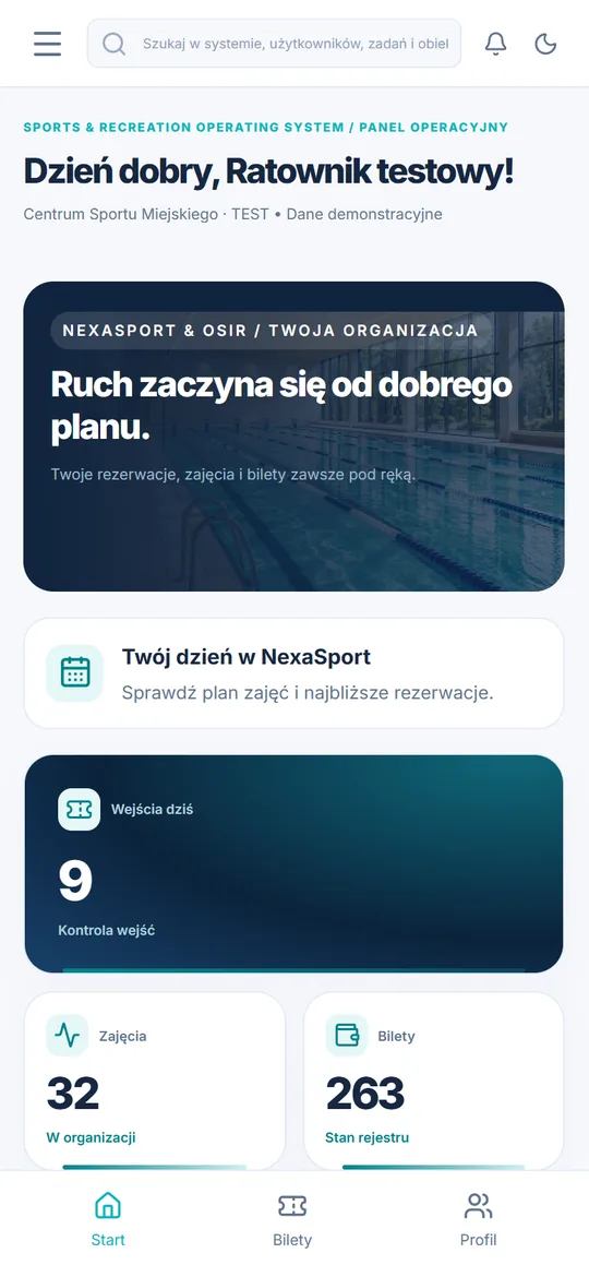 Aplikacja mobilna: Personel — kontrola wejść
